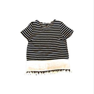 Cremieux • Short sleeve • Tassel blouse • Size M